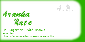 aranka mate business card