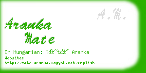 aranka mate business card